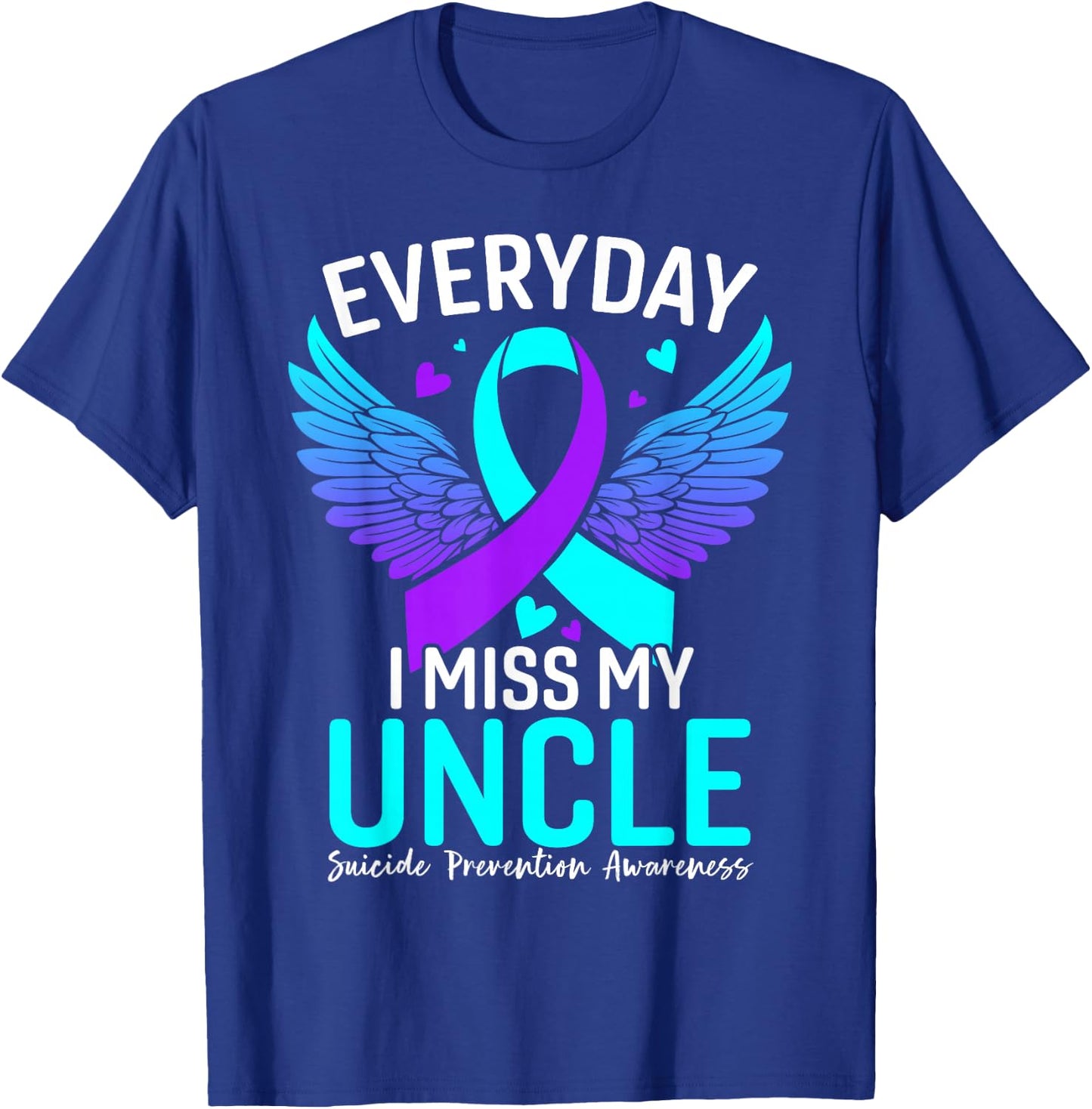 Suicide Awareness Shirt Uncle Suicide Prevention Awareness T-Shirt - T-Shirt | Royal
