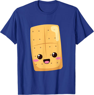 Kawaii Halloween Group Costume Party S'Mores Graham Cracker T-Shirt - T-Shirt | Royal
