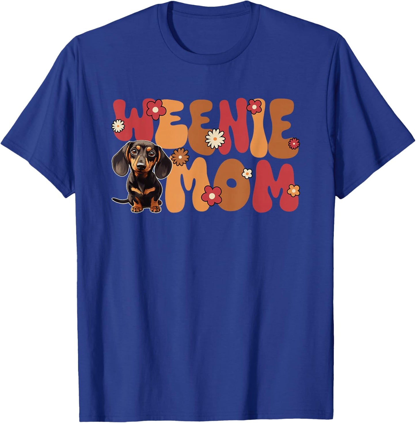 Dachshund Groovy World's Best Weenie Mom T-Shirt - T-Shirt | Royal