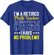 Retired Math Teacher Mathematics Educator Retirement T-Shirt - T-Shirt | Royal