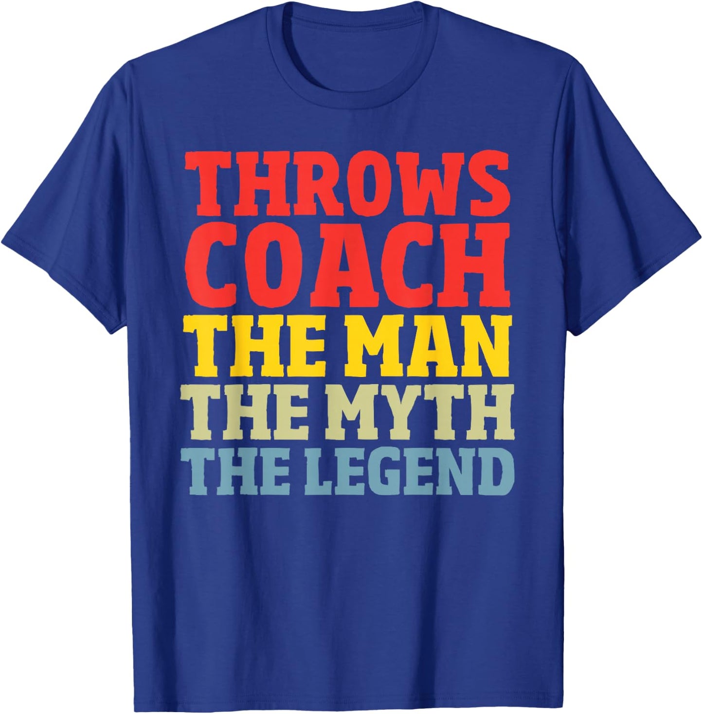 Shot Put And Discus Coach Funny Track And Field Throwing T-Shirt - T-Shirt | Royal