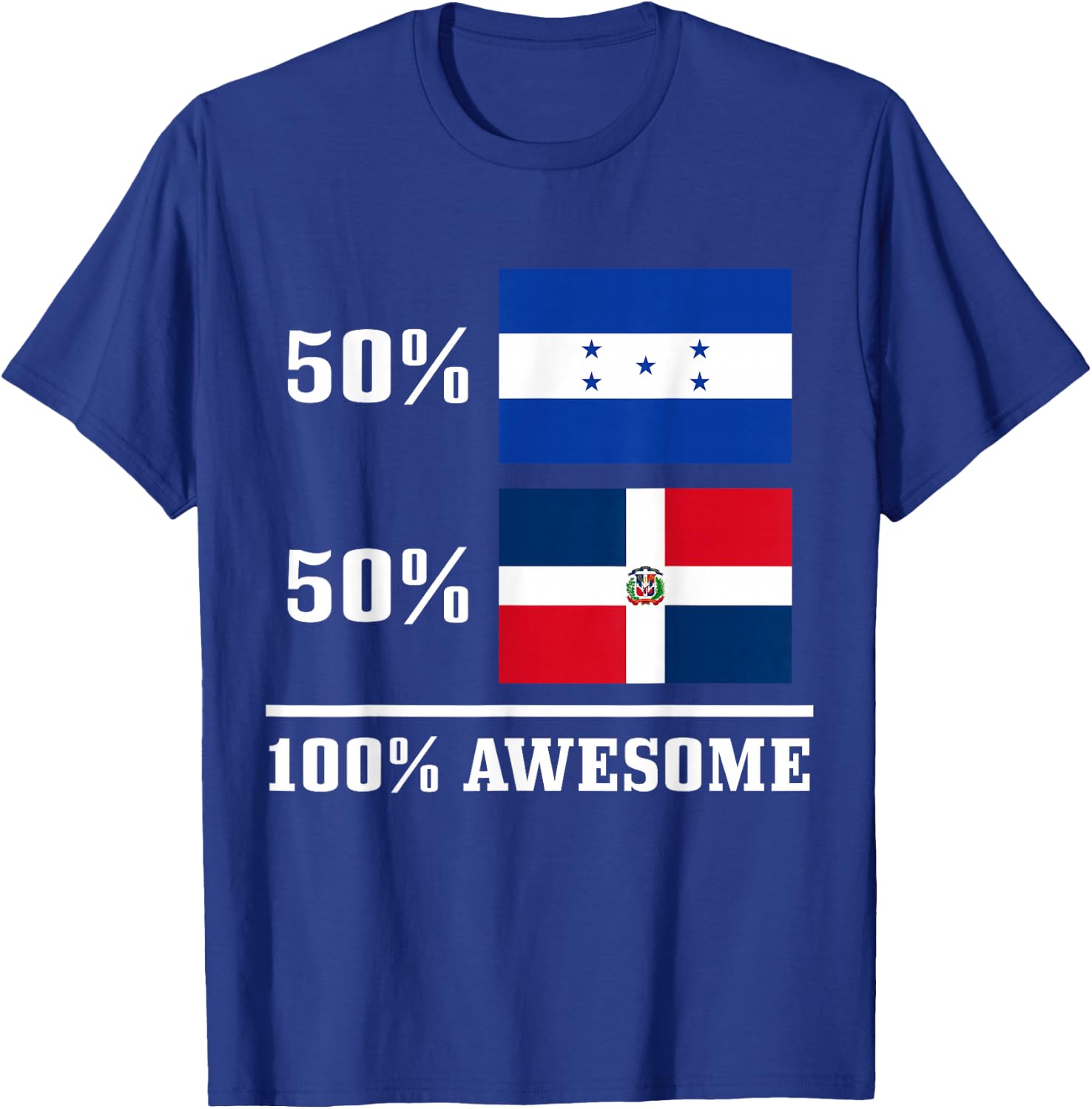 Honduras Dominican Republic Honduran Flag Pride Heritage T-Shirt - T-Shirt | Royal