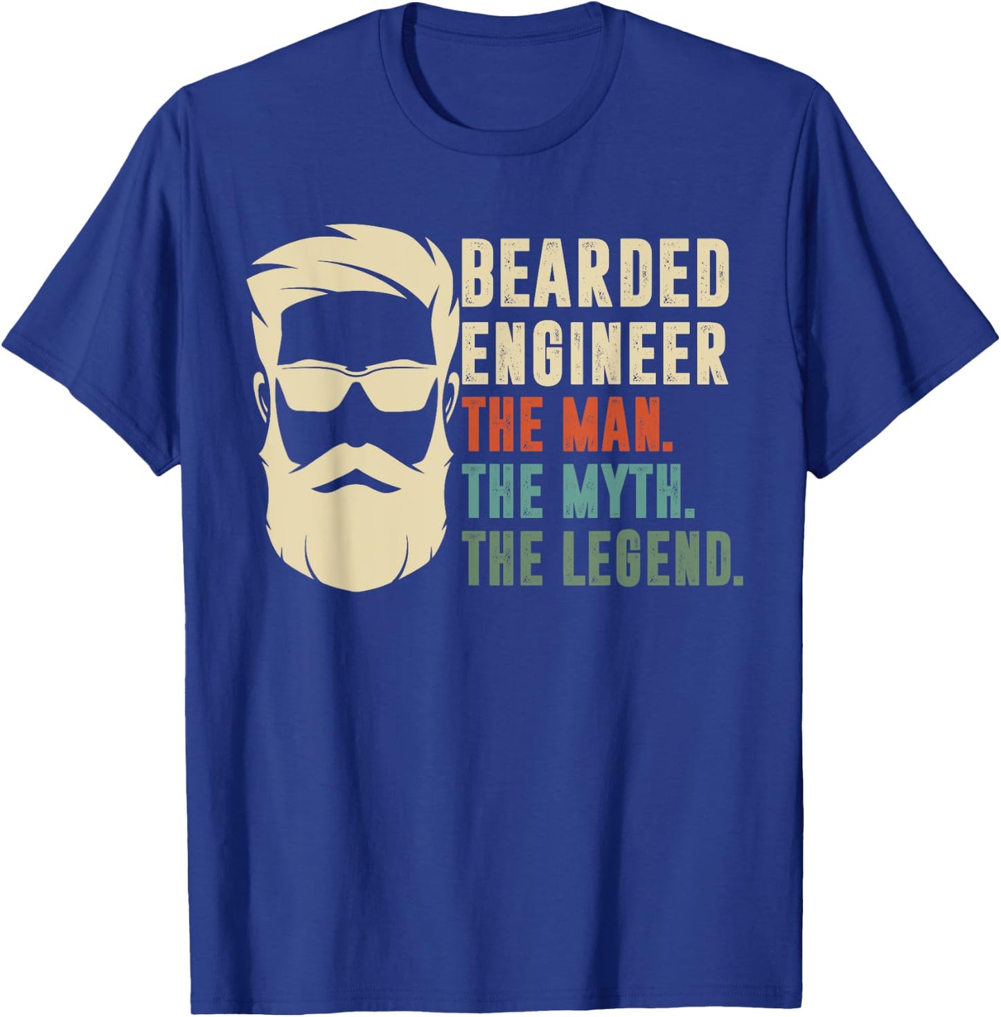 Bearded Engineer The Man The Myth The Legend T-Shirt - T-Shirt | Royal