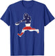 Football Player Vintage Football Punter Flag T-Shirt - T-Shirt | Royal