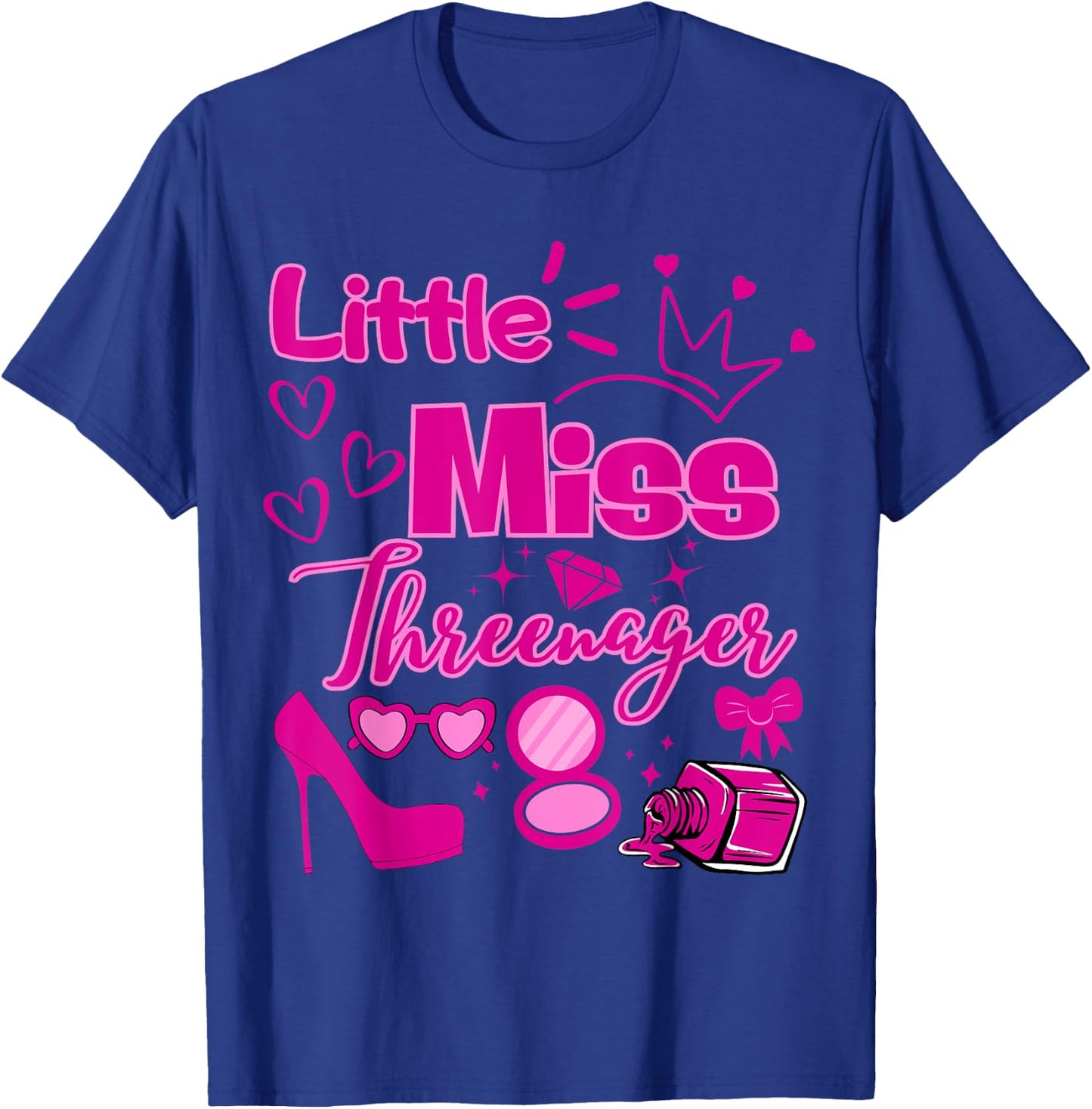 Miss Threenager 13 Birthday Girls Salon SPA Makeup Party T-Shirt - T-Shirt | Royal
