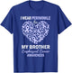 I Wear Periwinkle For My Brother Esophageal Cancer Awareness T-Shirt - T-Shirt | Royal