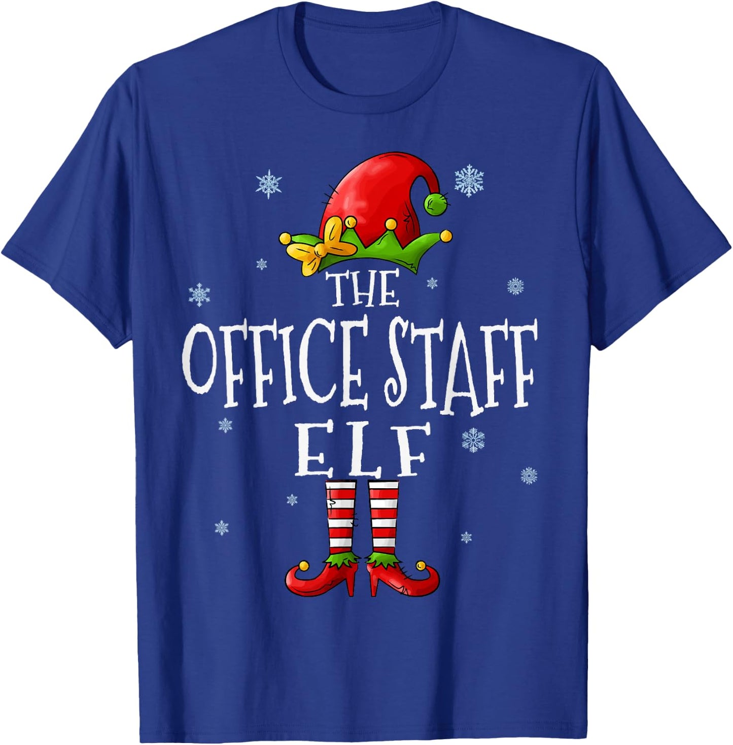 The Office Staff Elf Squad Funny Groupe Matching Christmas T-Shirt - T-Shirt | Royal
