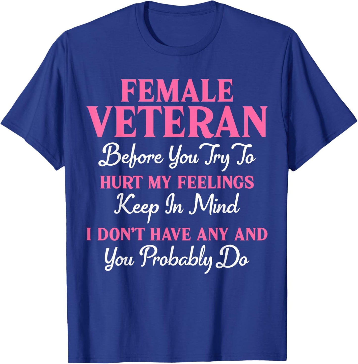 Female Veteran Retired Military Women Veteran Mother Grandma T-Shirt - T-Shirt | Royal