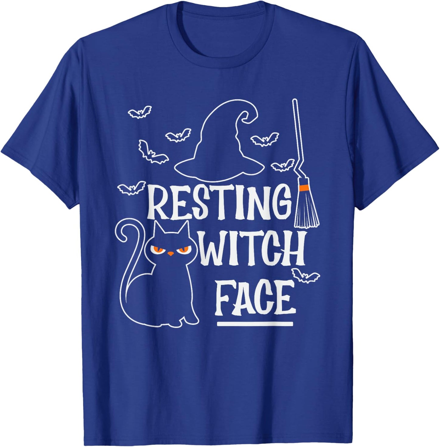 Resting Witch Face Halloween Design T-Shirt - T-Shirt | Royal