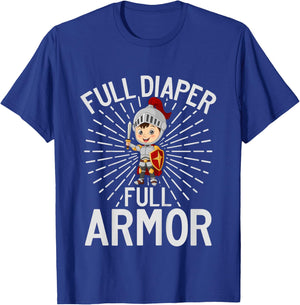 Kids Full Diaper Full Armor Knight T-Shirt - T-Shirt | Royal