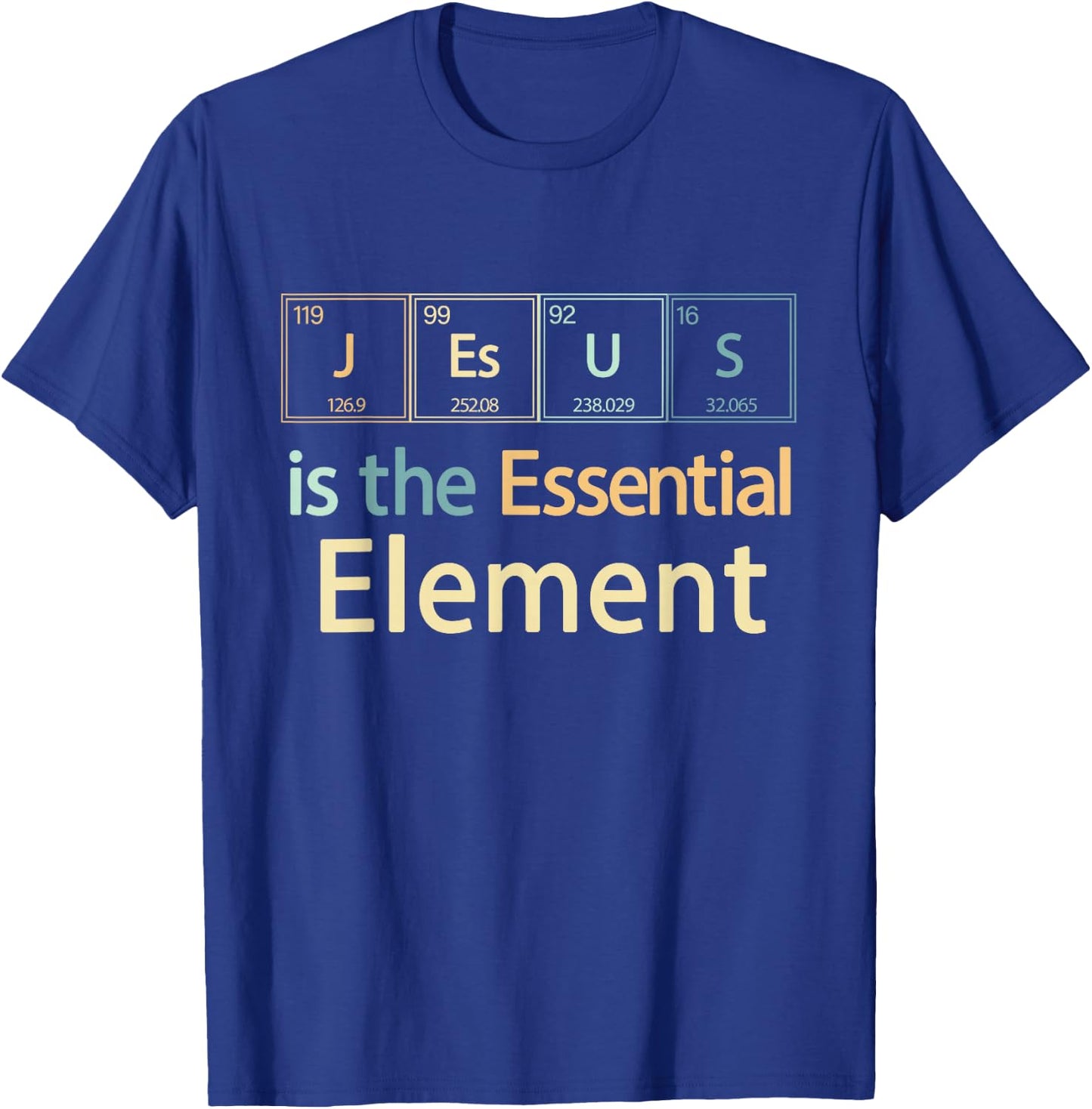 Jesus Essential Element Vintage Believer Faith Christians T-Shirt - T-Shirt | Royal