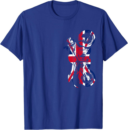Street Triple Motorcycle Union Jack T-Shirt - T-Shirt | Royal