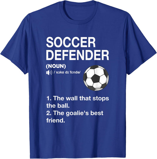 Soccer Defender Definition Soccer Player Football T-Shirt - T-Shirt | Royal