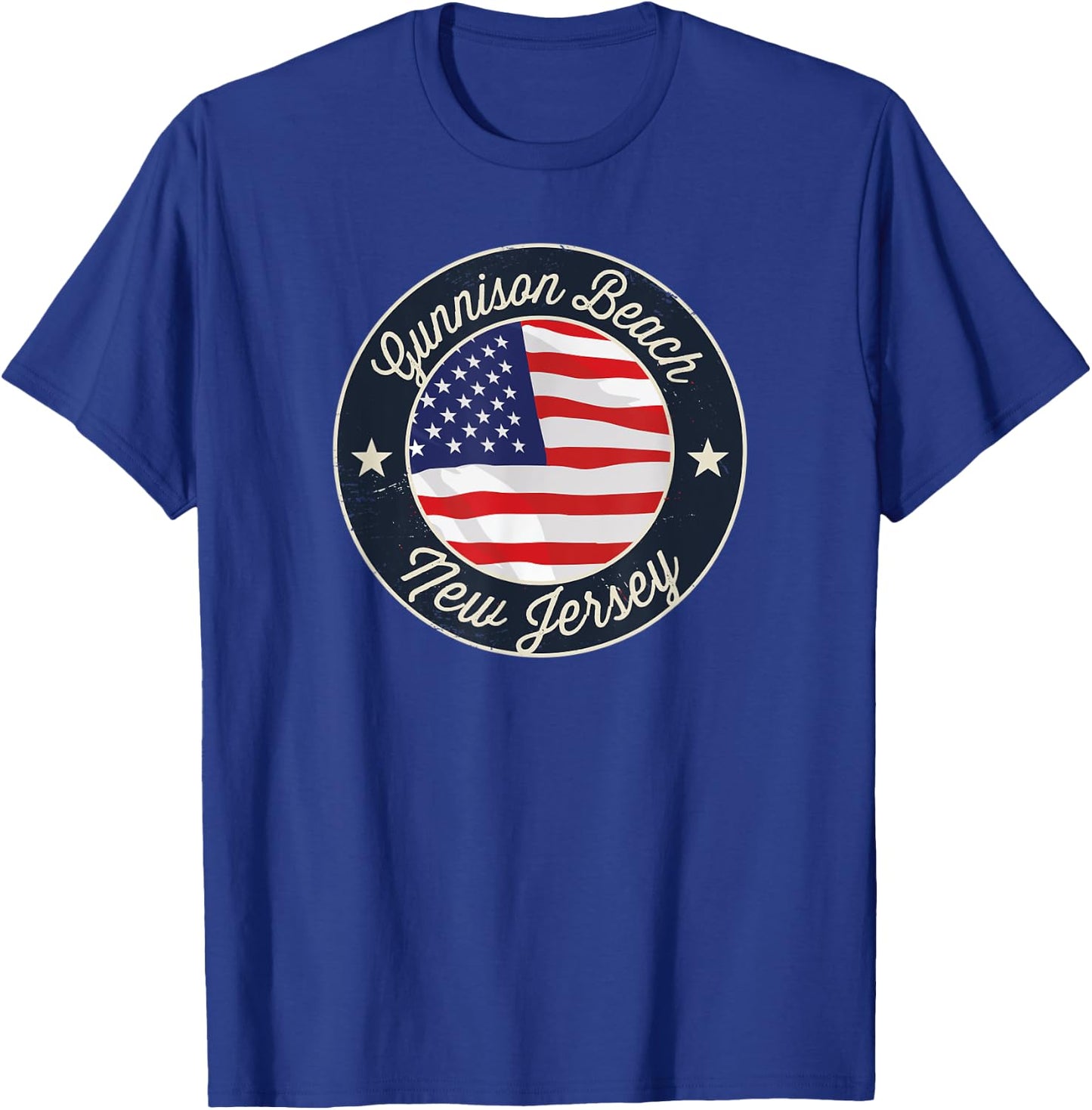 Gunnison Beach - Patriotic New Jersey Souvenir Women Kids Men T-Shirt - T-Shirt | Royal