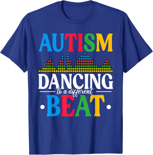 Autism Dancing To A Different Beat Autism Awareness T-Shirt - T-Shirt | Royal