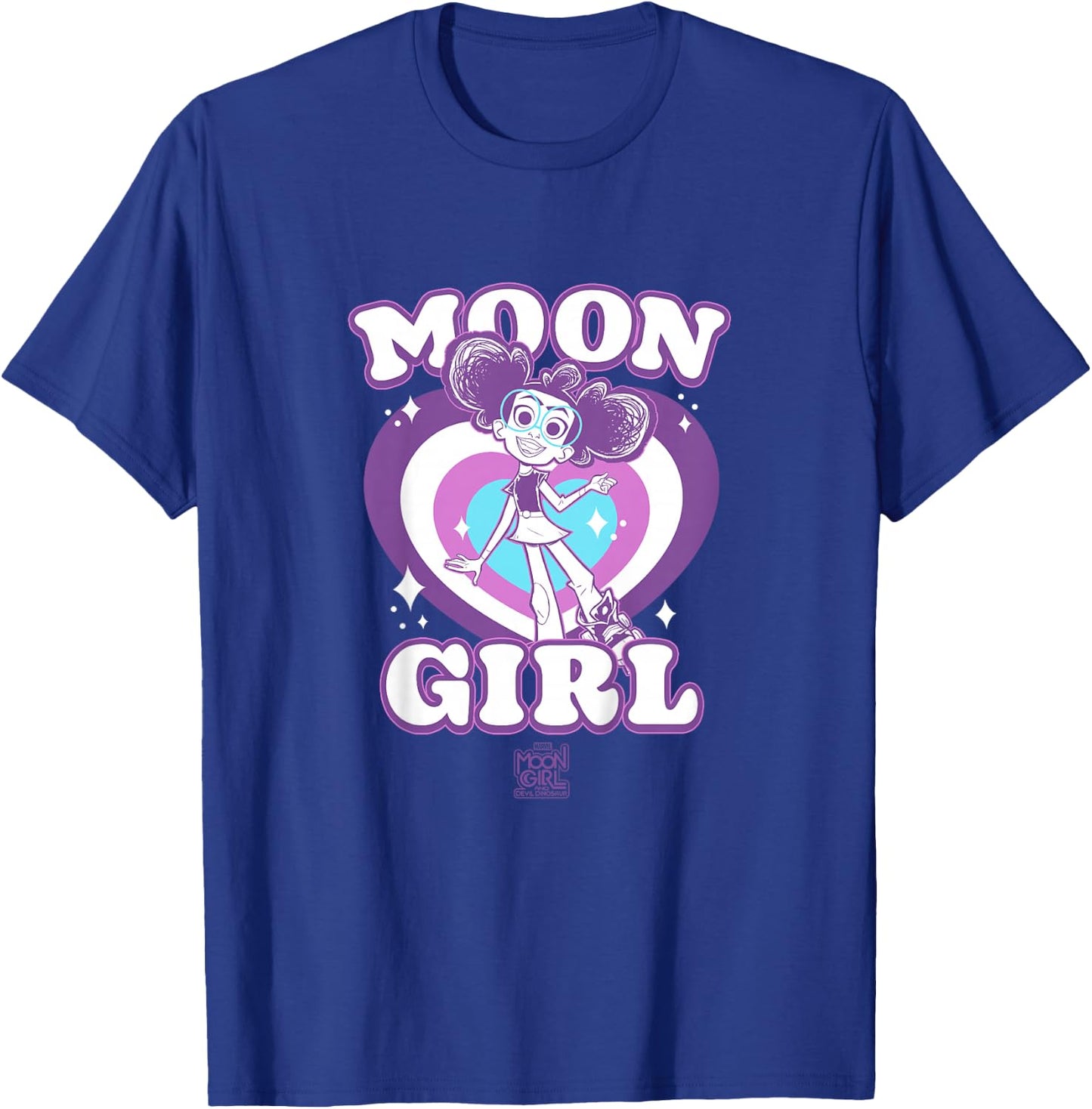Kids Marvel Moon Girl And Devil Dinosaur Moon Girl Retro Hearts T-Shirt - T-Shirt | Royal