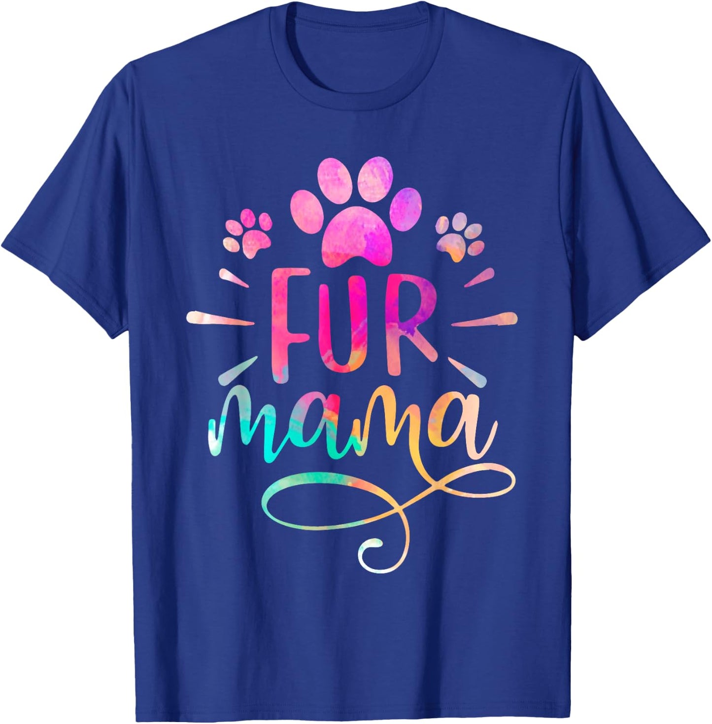 Fur Mama Women Cat and Dog Owner Cat mom dog mom T-Shirt - T-Shirt | Royal