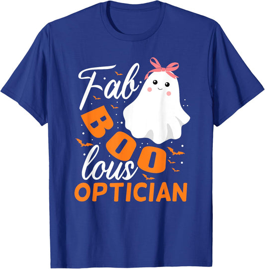 Fabulous Faboolous Optician Ghost Halloween T-Shirt - T-Shirt | Royal