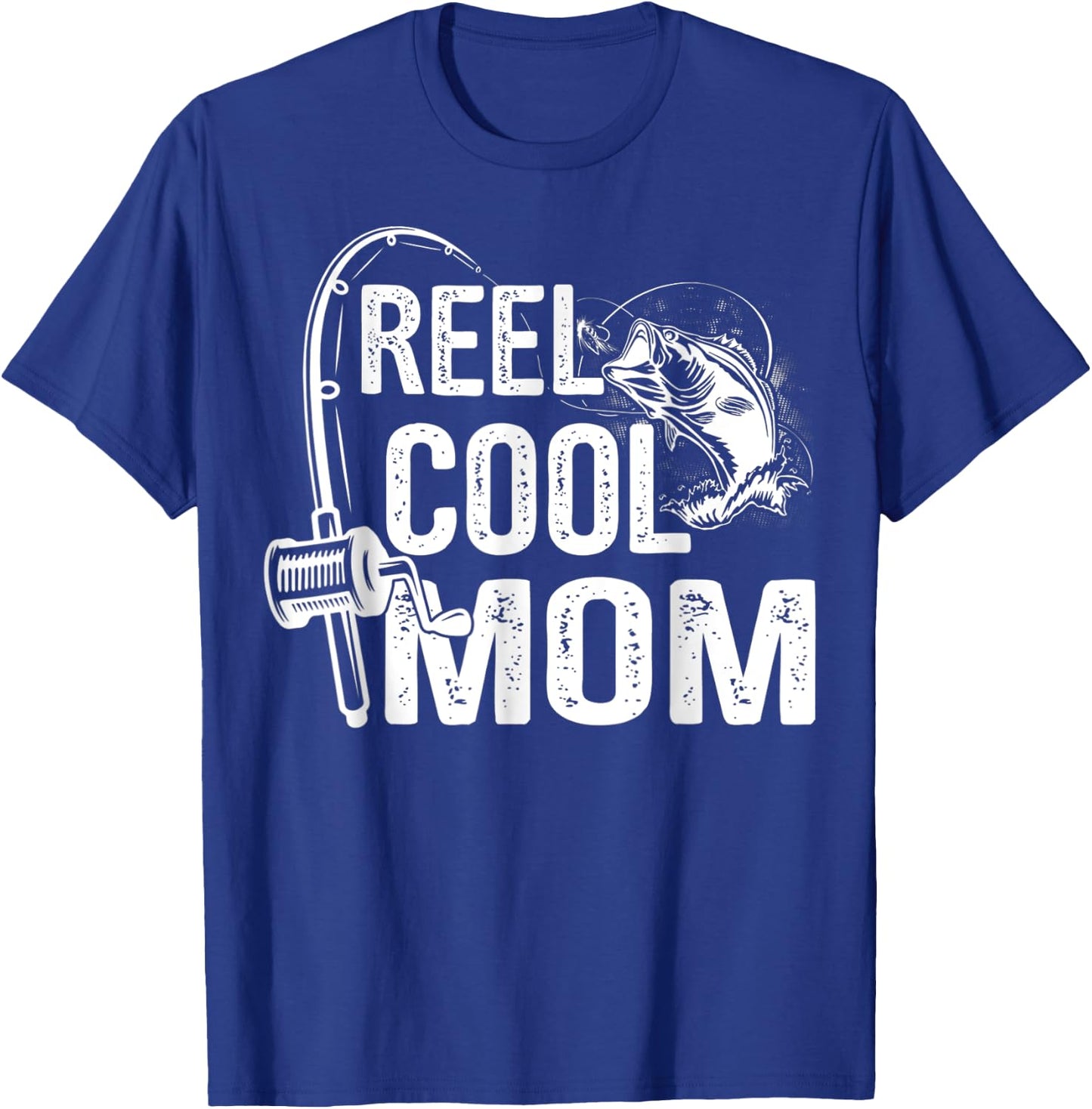 Reel Cool Mom Fisherwoman Fishing Lover For Mother's Day T-Shirt - T-Shirt | Royal
