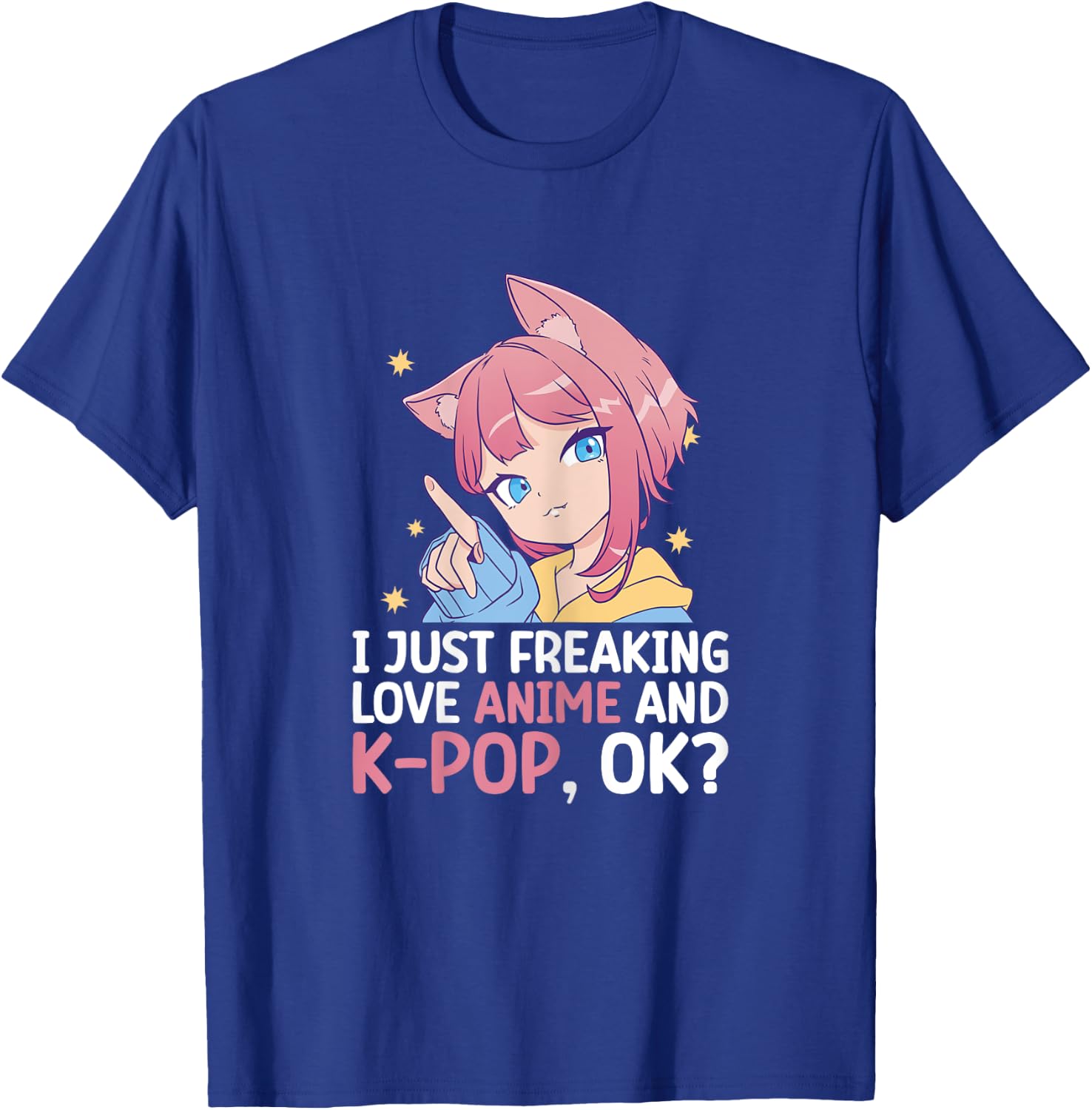 I Just Freaking Love Anime And K-Pop Kdrama Kpop Teen Girl T-Shirt - T-Shirt | Royal