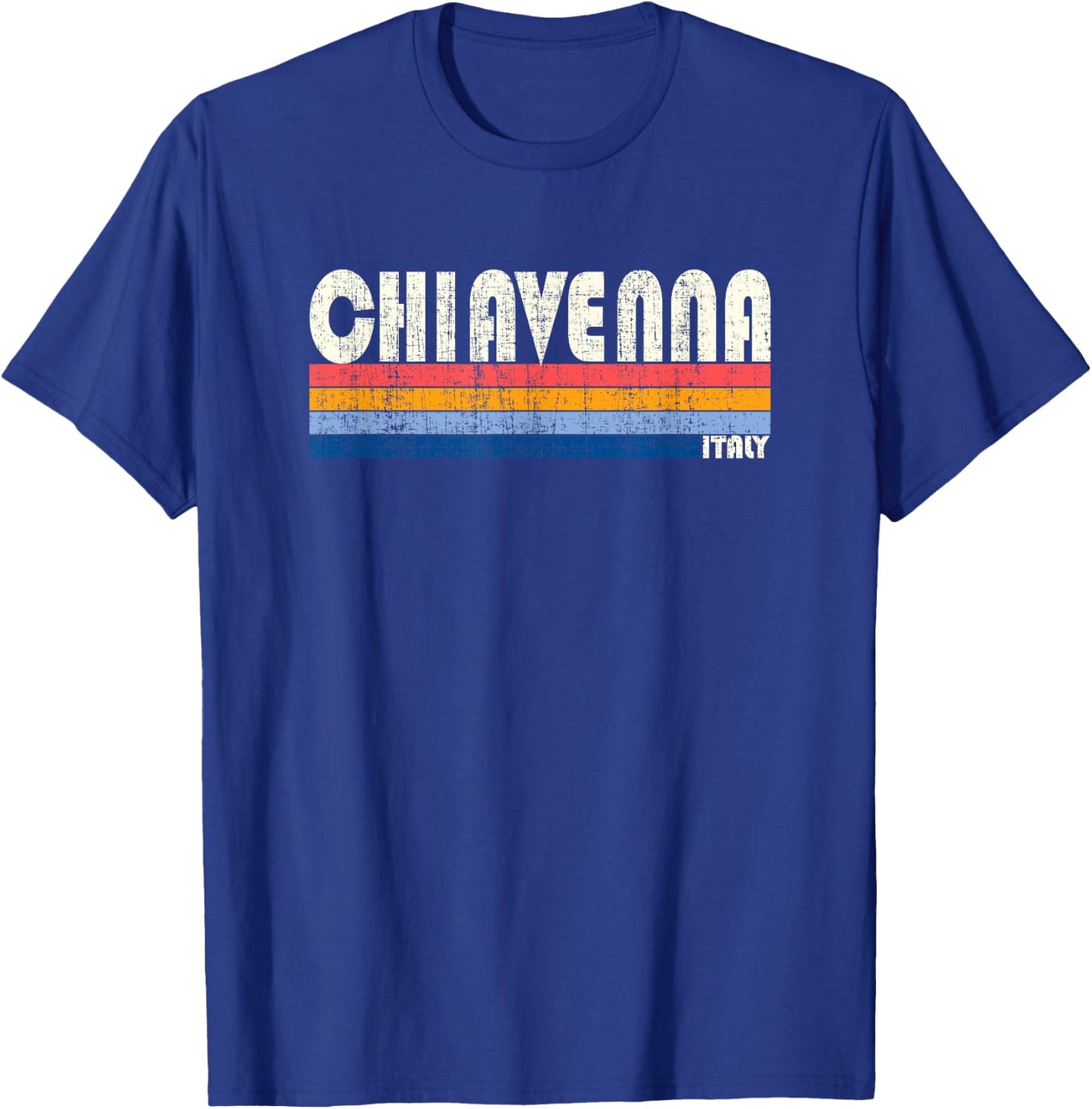 Chiavenna, Italy Retro 70s 80s Style T-Shirt - T-Shirt | Royal