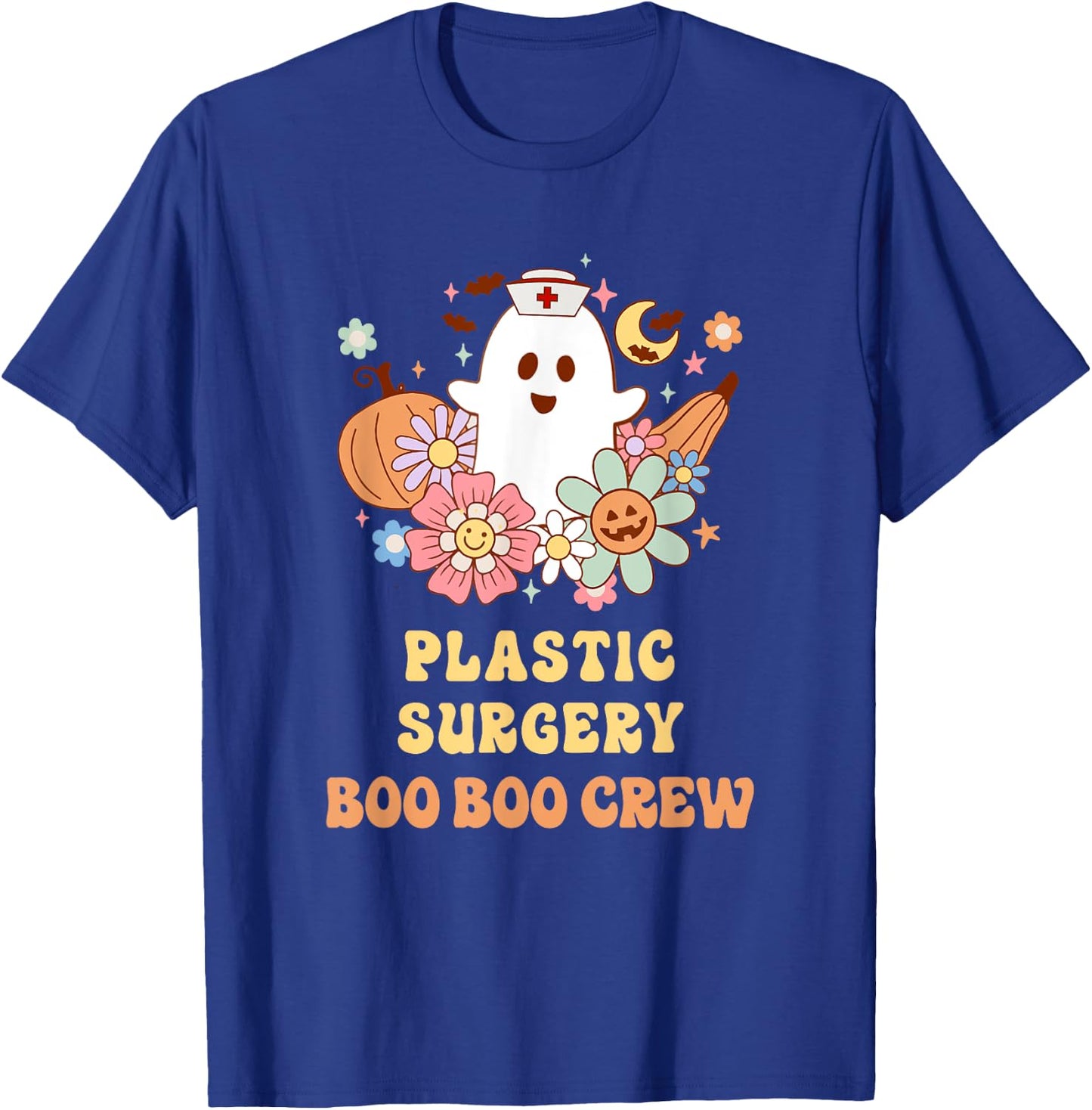 Plastic Surgery Boo Boo Crew Nurse Halloween T-Shirt - T-Shirt | Royal