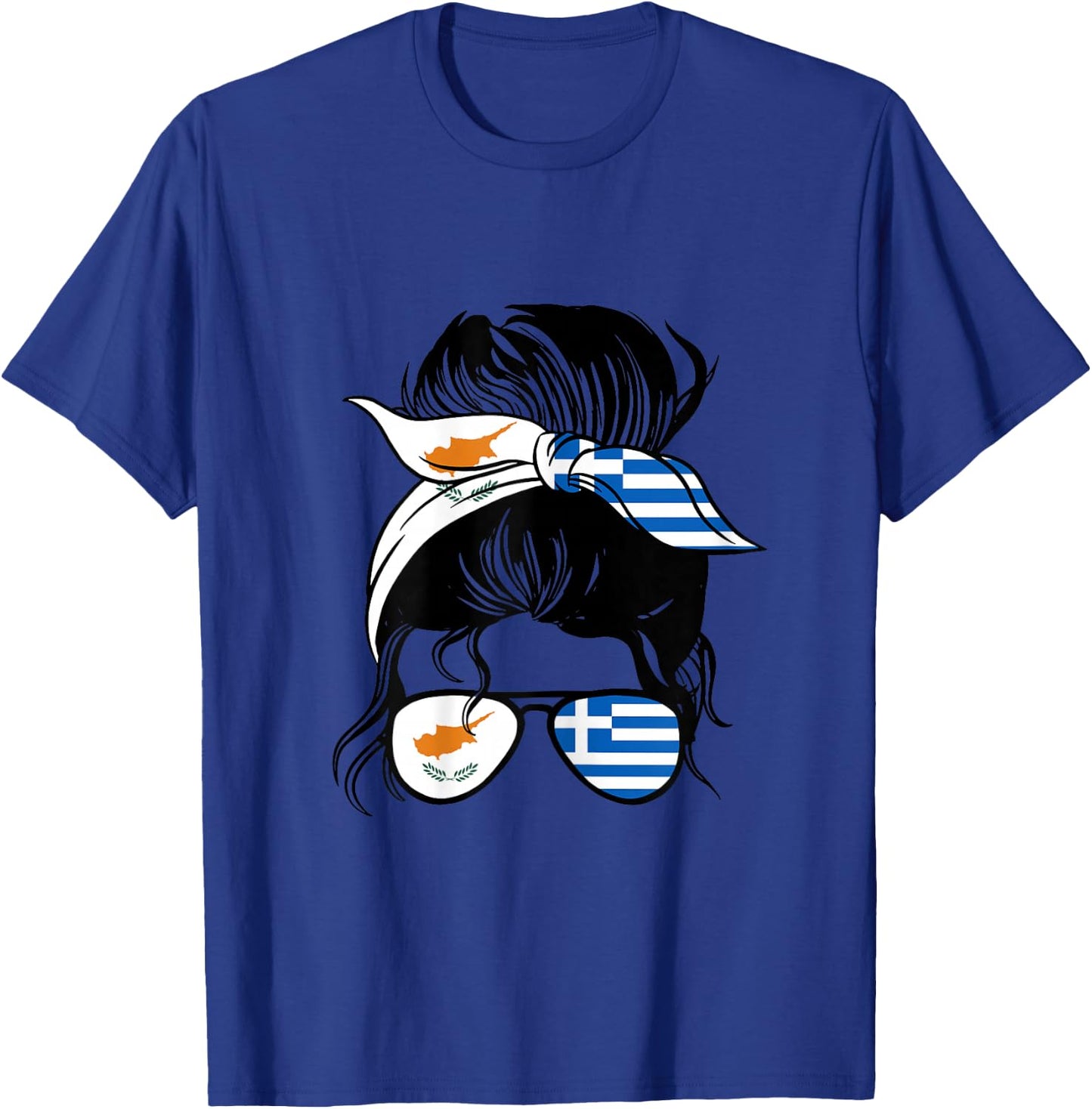 Half Cypriot half Greek Roots Cyprus and Greece Heritage T-Shirt - T-Shirt | Royal