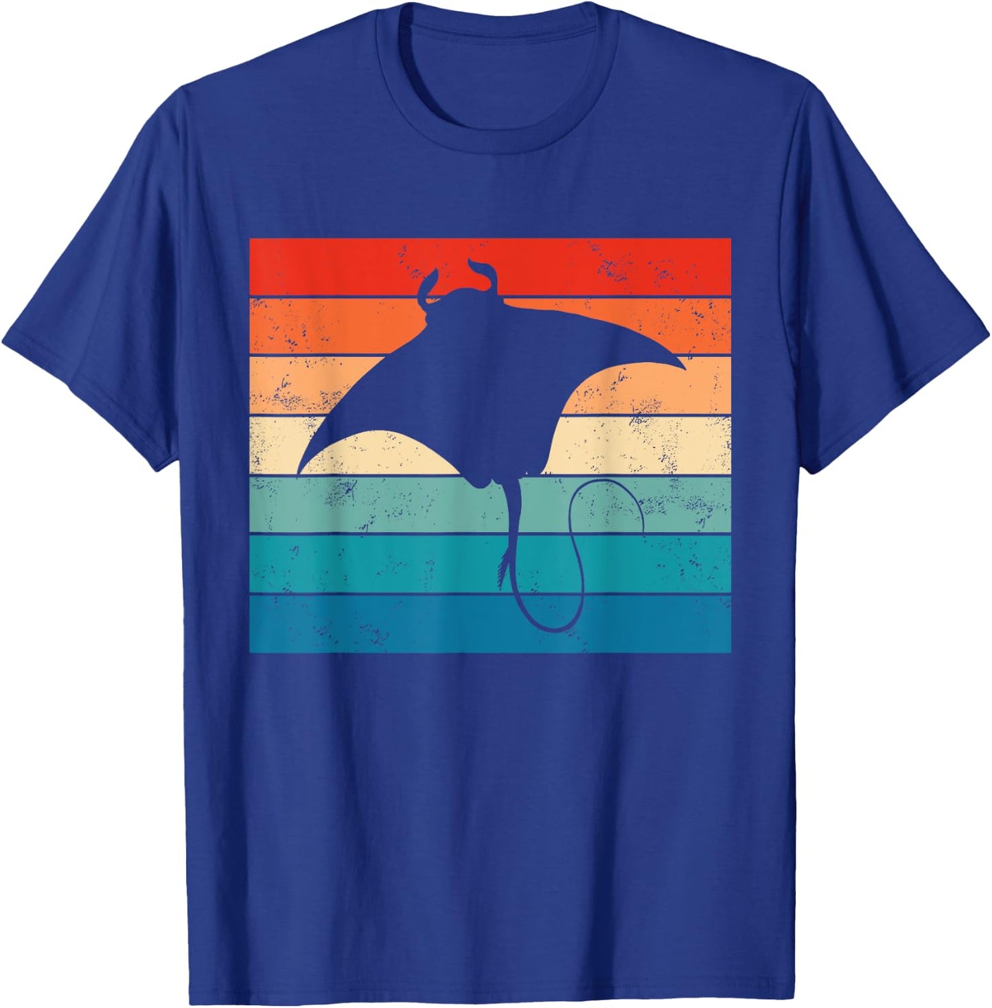 Ocean Animal Scuba Diving Stingray Retro Manta Ray Retro T-Shirt - T-Shirt | Royal