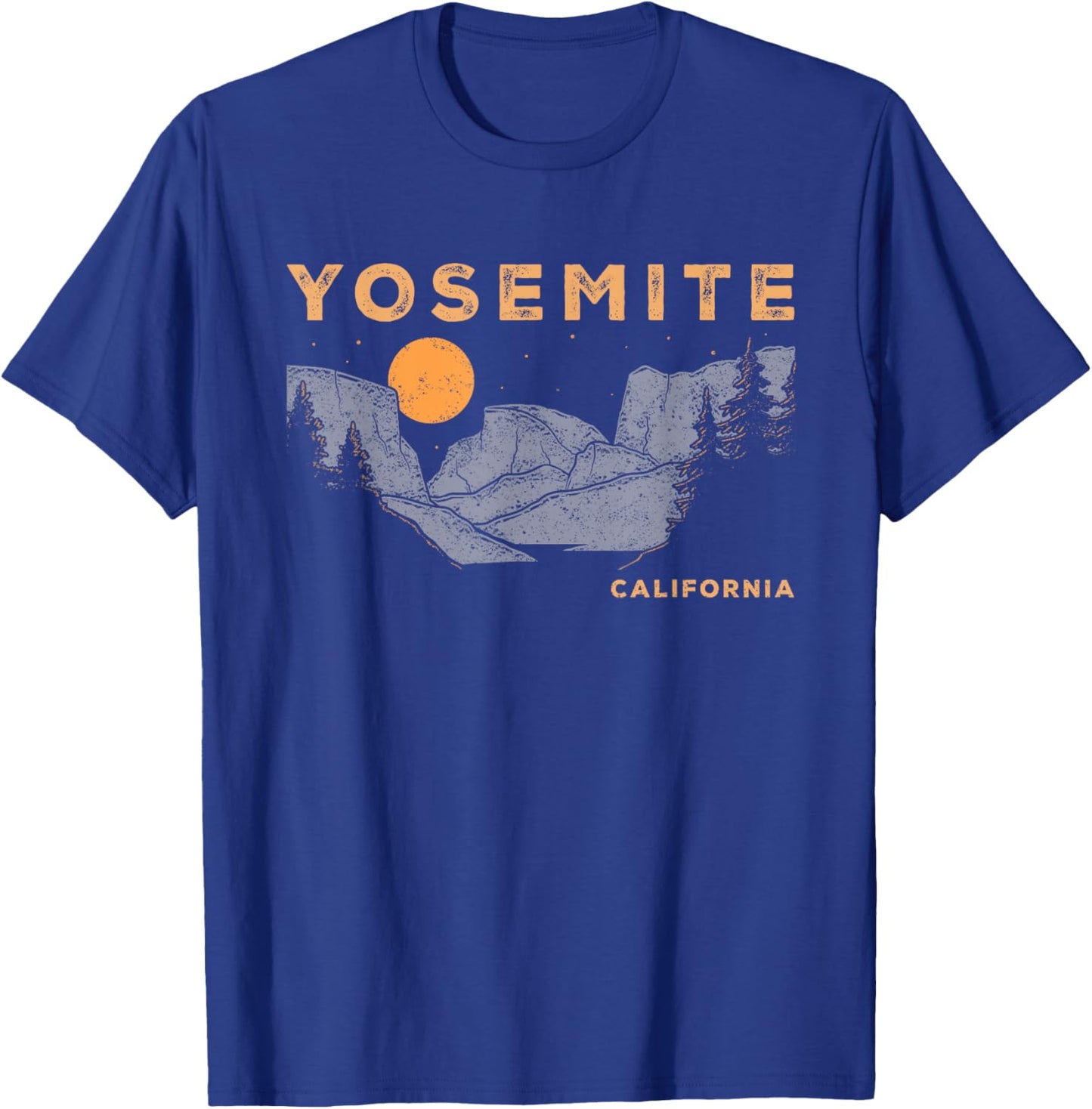 Retro Yosemite Half-Dome National Park Vintage T-Shirt - T-Shirt | Royal