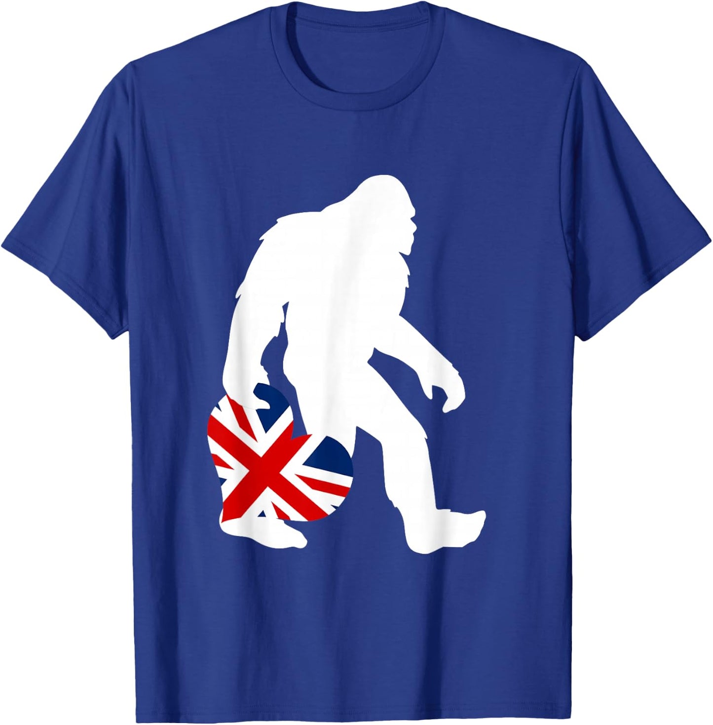 Funny British Bigfoot United Kingdom Flag T-Shirt - T-Shirt | Royal