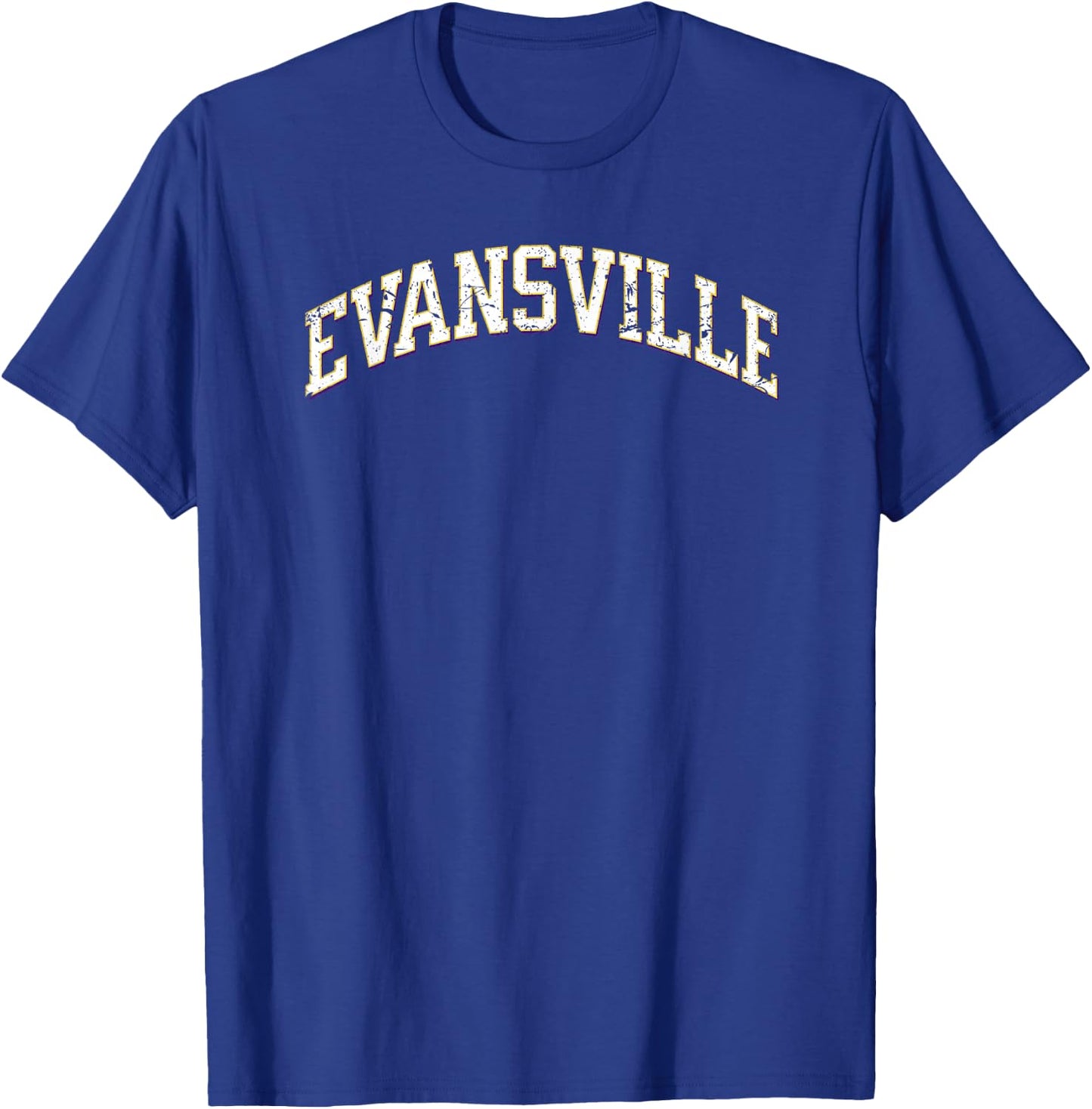 Evansville Indiana- Throwback Design - Vintage Worn Classic T-Shirt - T-Shirt | Royal