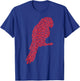 Parrot Bird Lover Heart Shape Parrot Valentine's Day T-Shirt - T-Shirt | Royal