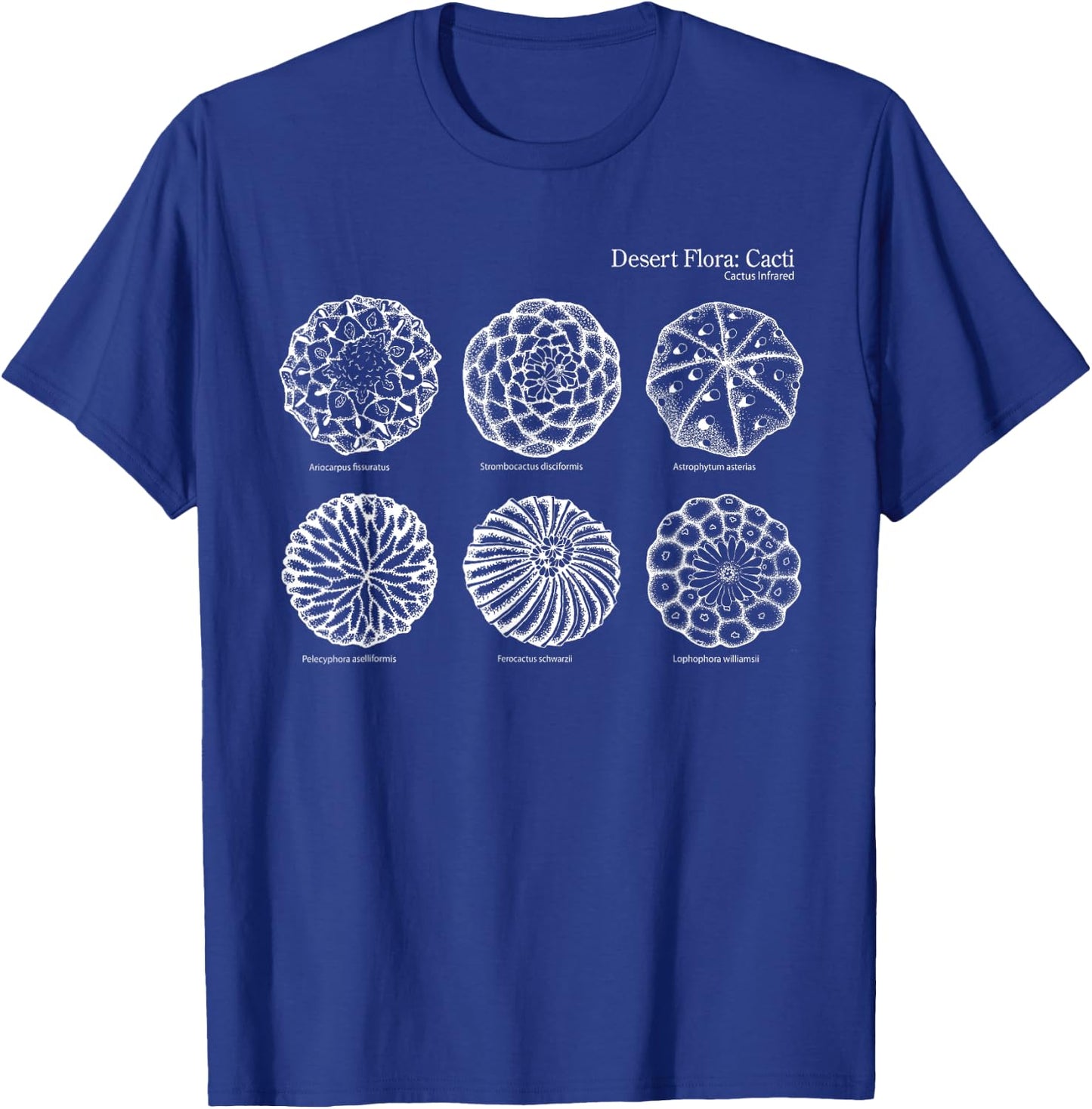Cactus Infrared 6 Desert Cactus Lophophora williamsii peyote T-Shirt - T-Shirt | Royal