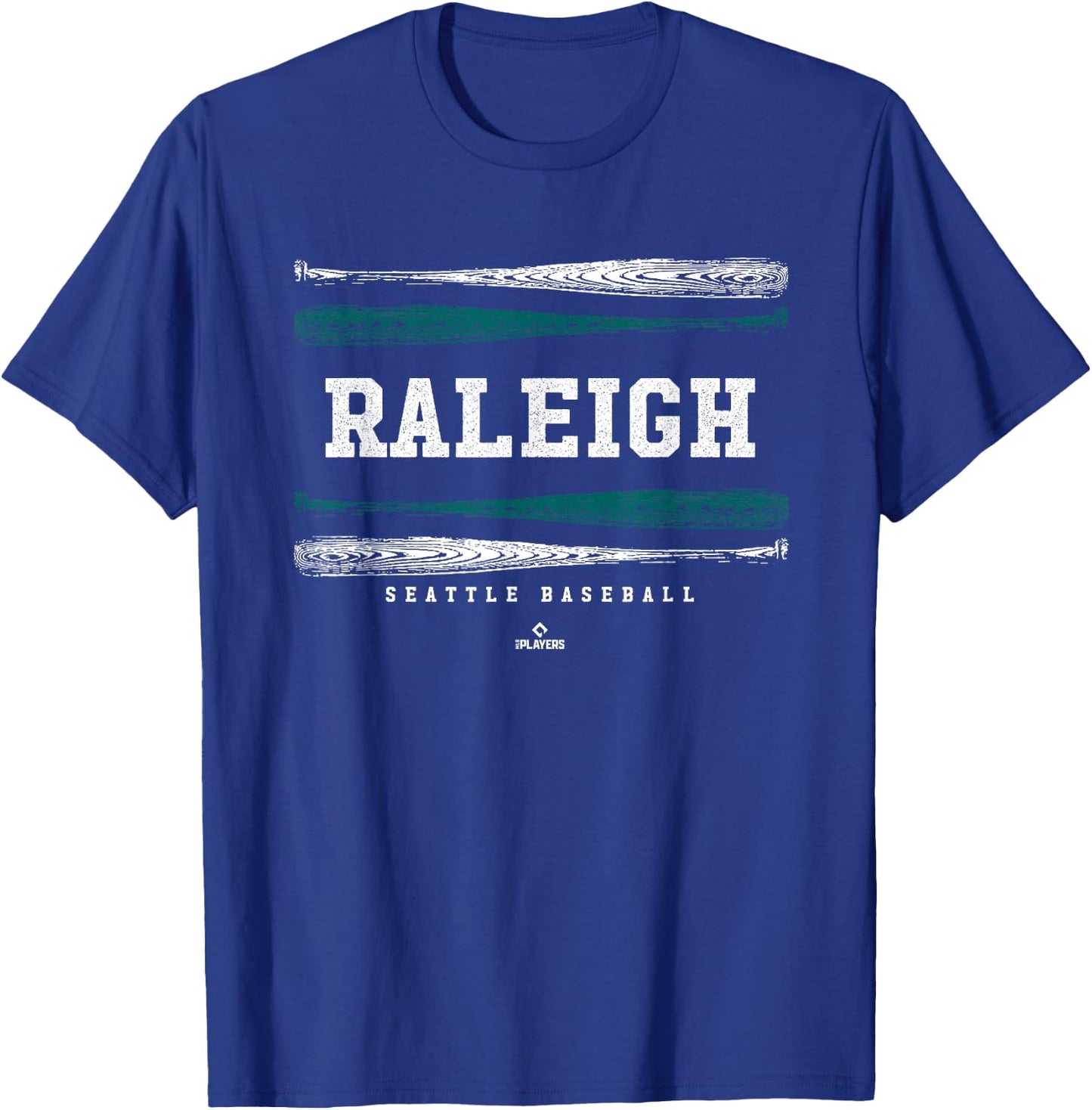Vintage Baseball Bat Gameday Cal Raleigh Seattle MLBPA T-Shirt - T-Shirt | Royal