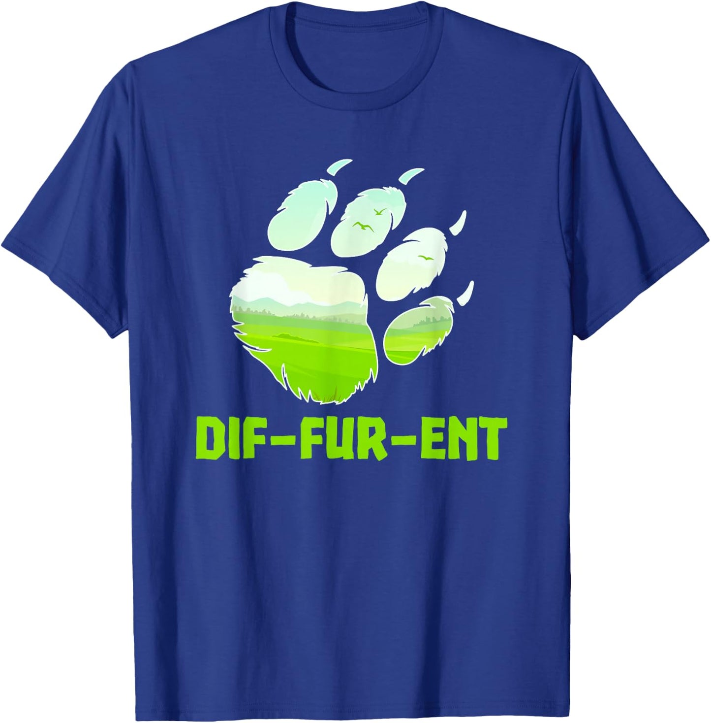 Furry DifFurEnt Wolf Dog Paw Furry Fandom Cosplay Men Women Girls Kids T-Shirt - T-Shirt | Royal