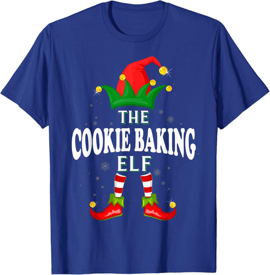 Xmas Cookie baking Elf Family Matching Christmas Pajama T-Shirt - T-Shirt | Royal