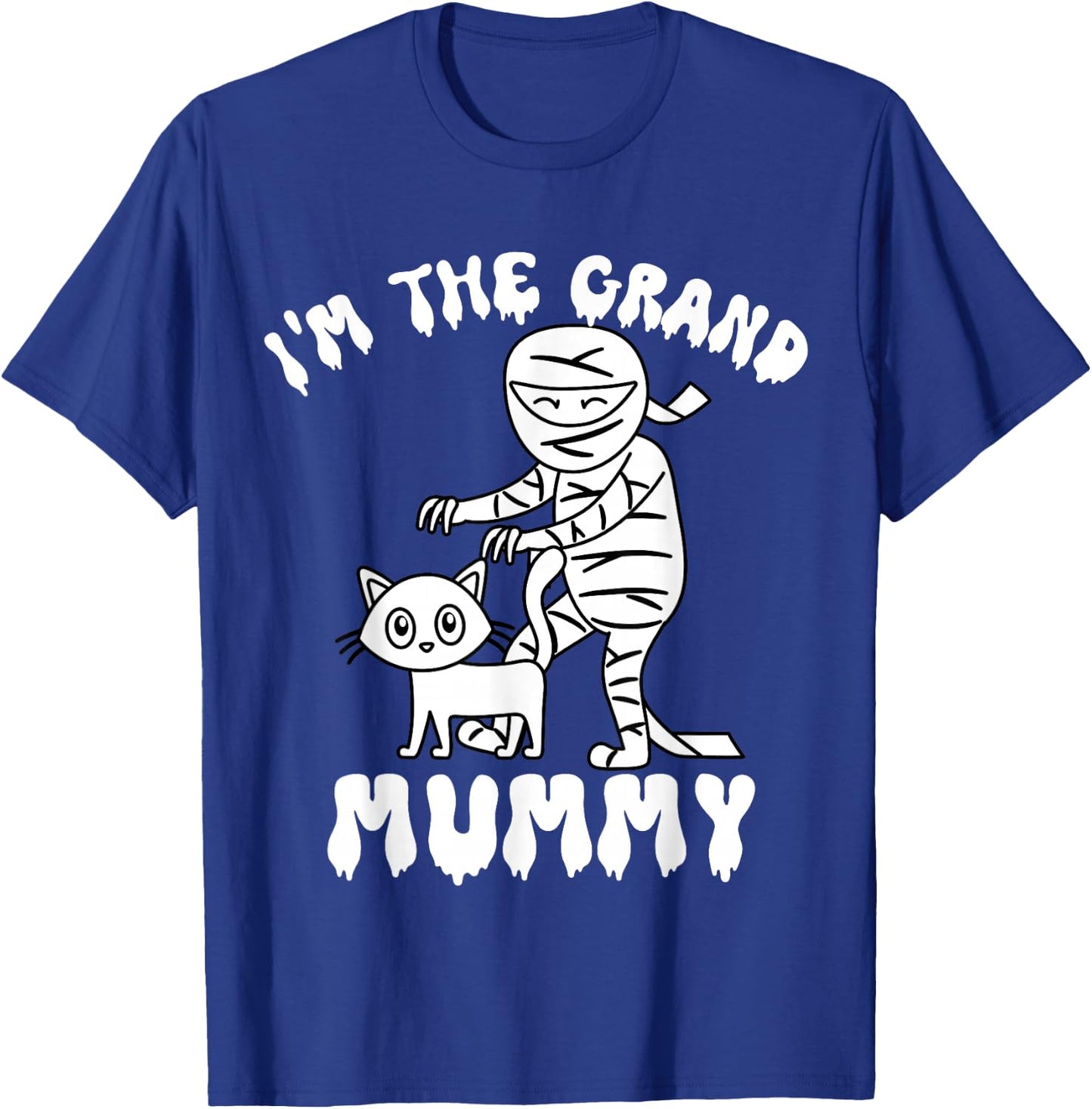 I'm The Grand Mummy Funny Grandma Halloween Costume Retro T-Shirt - T-Shirt | Royal