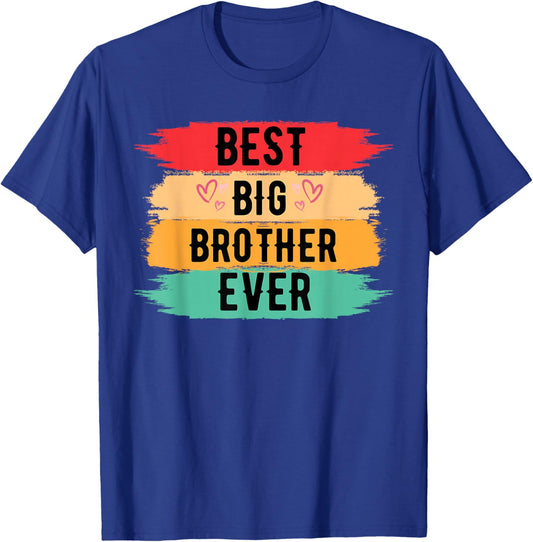 Best Big Brother Ever Older Sibling Teenager for Boys T-Shirt - T-Shirt | Royal