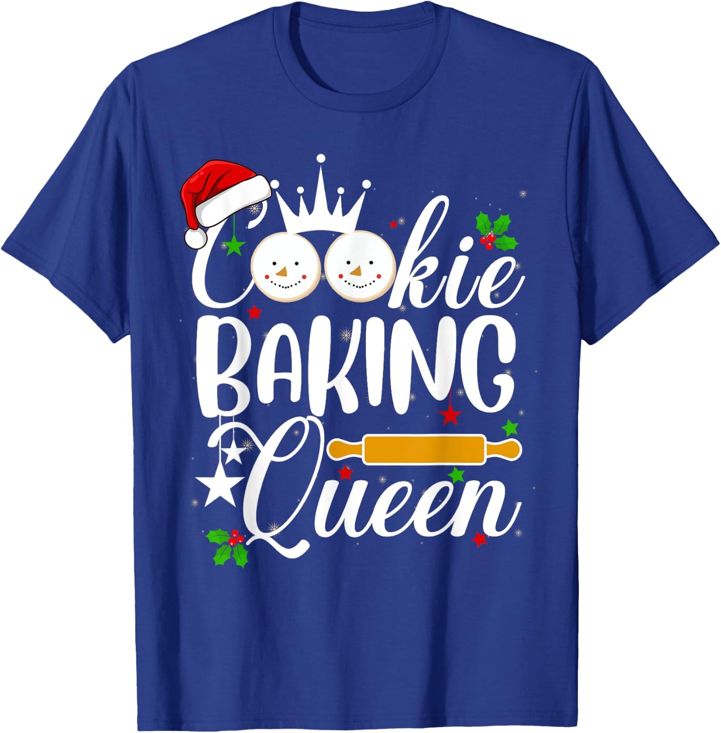 Christmas Cookie Baking Queen T-Shirt - T-Shirt | Royal