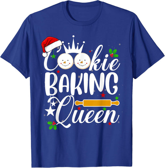 Christmas Cookie Baking Queen T-Shirt - T-Shirt | Royal