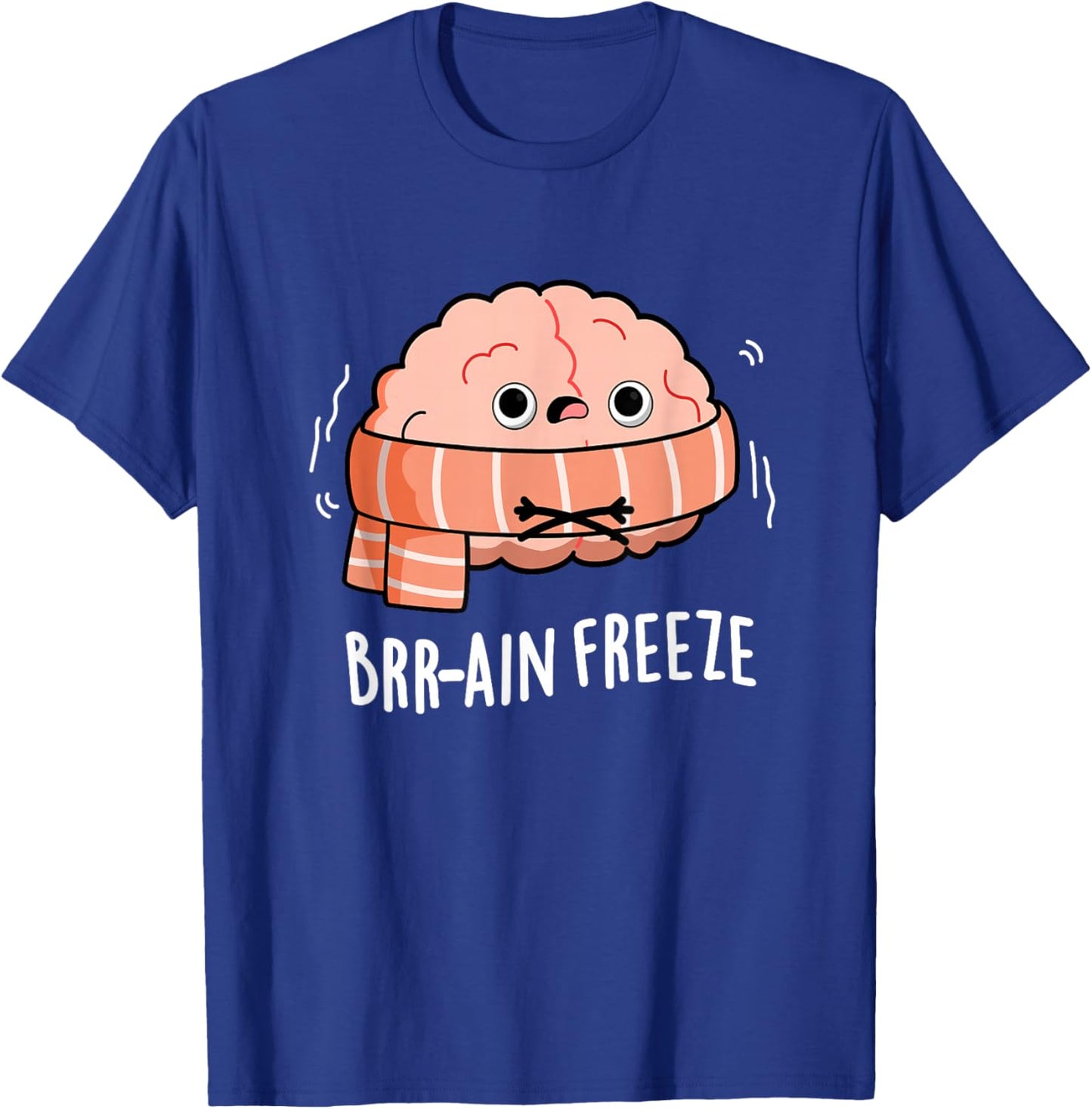 Brain Freeze Funny Anatomy Pun T-Shirt - T-Shirt | Royal