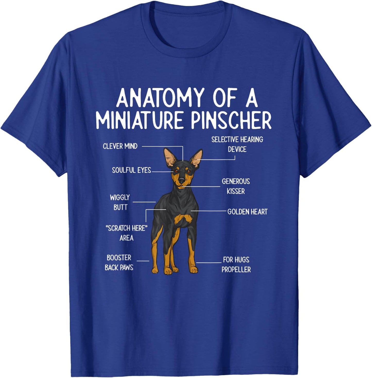 Miniature Pinscher Rehpinscher Min Pin Dog T-Shirt - T-Shirt | Royal