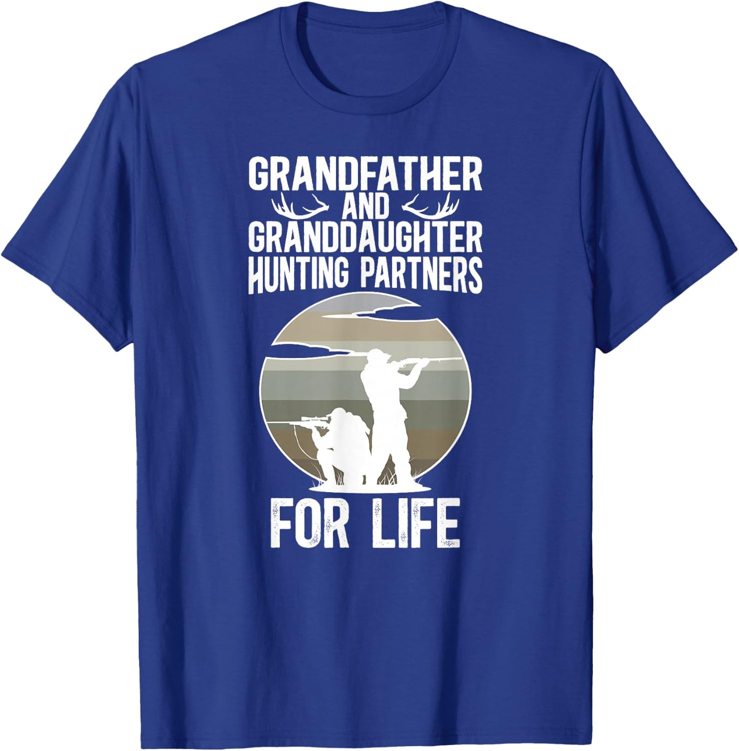 Grandfather And Granddaughter Hunting Buddies T-Shirt - T-Shirt | Royal