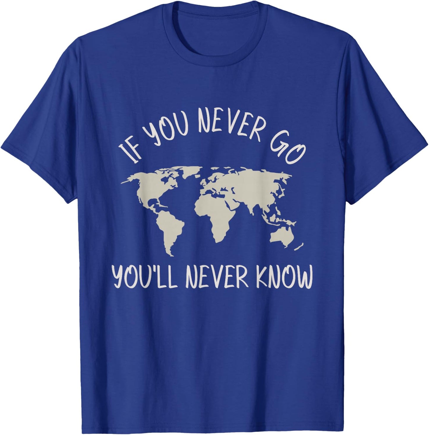 Ozdilh Black Women's 'If You Never Go, You'll Never Know' Traveler T-Shirt - T-Shirt | Royal
