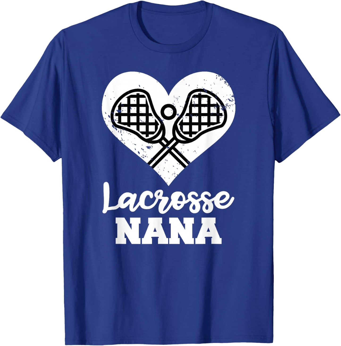 Lacrosse Nana Heart Funny Lacrosse Player Nana T-Shirt - T-Shirt | Royal