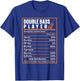 Upright Bass Player Nutrition Facts, Double Bass Fiddle T-Shirt - T-Shirt | Royal