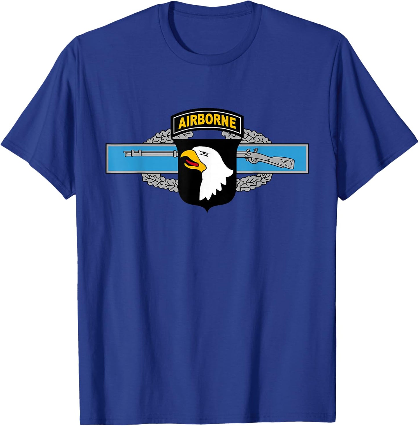 101st Airborne Patch - Combat Infantryman Badge (CIB) T-Shirt - T-Shirt | Royal