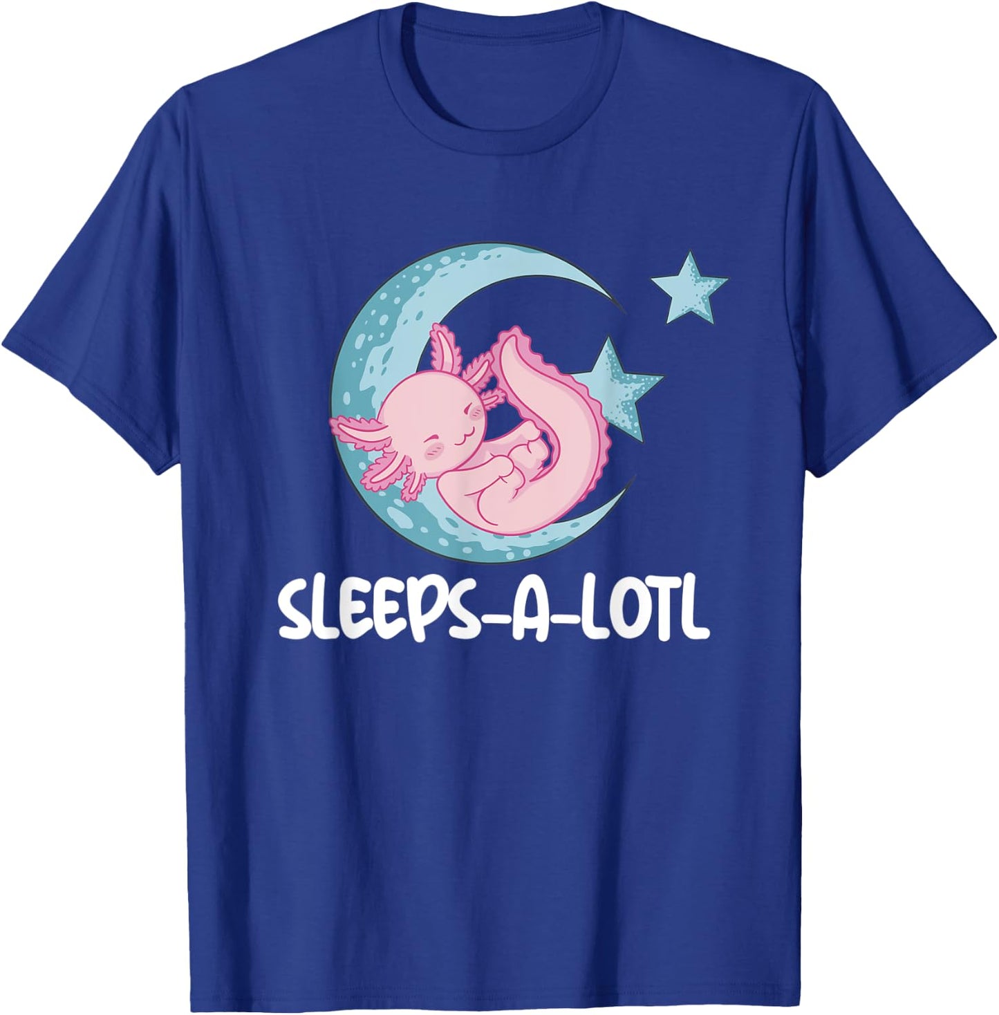 Sleeps-A-Lotl Sleeping Axolotl Kids Sleeping Axolotl T-Shirt - T-Shirt | Royal
