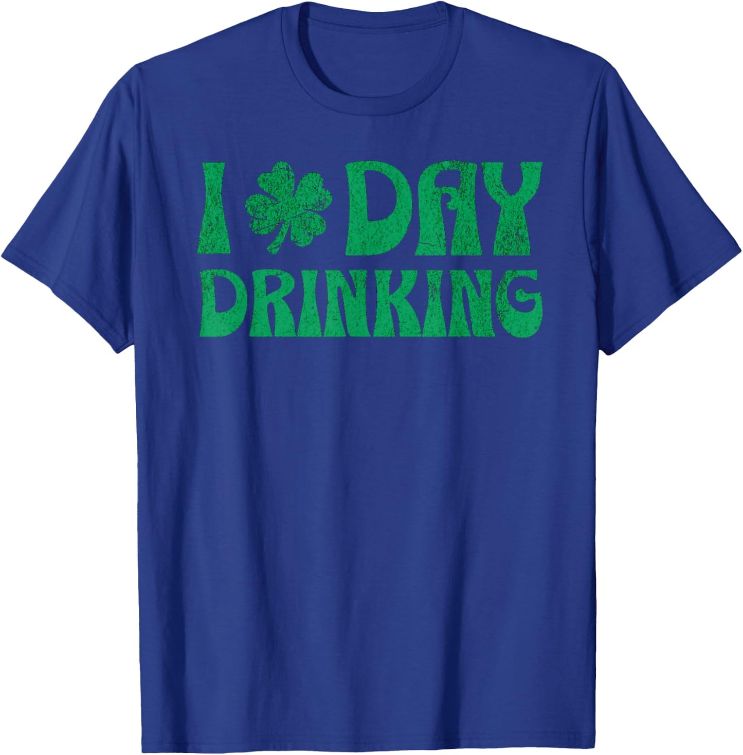 Retro I Clover Day Drinking St Patricks Day Funny Beer Top T-Shirt - T-Shirt | Royal