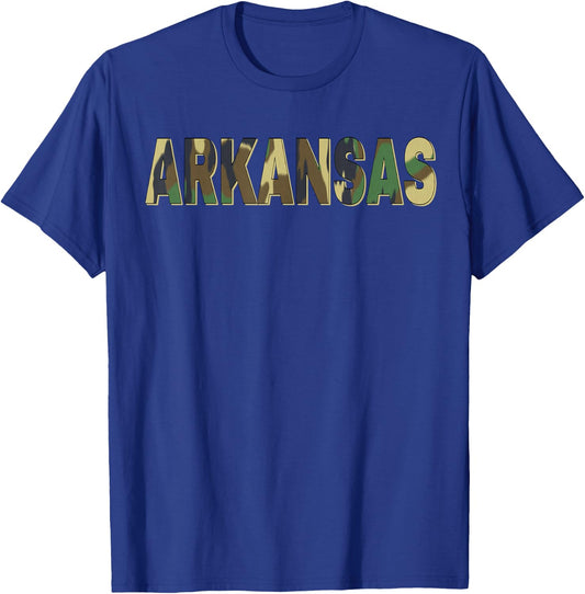 Arkansas Camouflage Men Women & Kids Camo Arkansas T-Shirt - T-Shirt | Royal